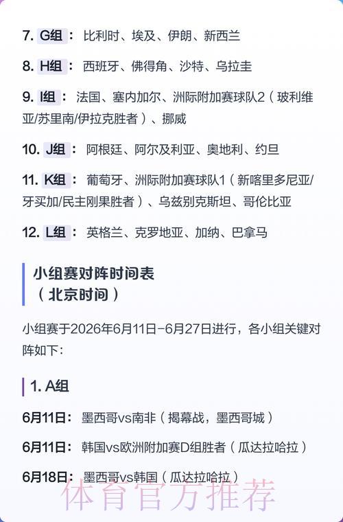 2026年世界杯赛程深度解读与全面解析